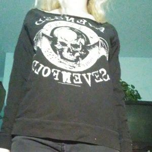 Wide neckline Avenged Sevenfold long sleeve T